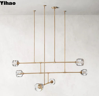 Buy 12'L Brass Bedroom Multi Arm Ceiling Light Support OEM ODM online manufacture