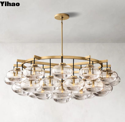 Buy Bulb Type Incandescent Antique Farmhouse Chandelier Glass Ceiling Light Classic Style online manufacture