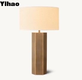 Buy Solid Brass Base LED Bedside Table Lamps For Bedroom Dimmer Switch On Socket online manufacture