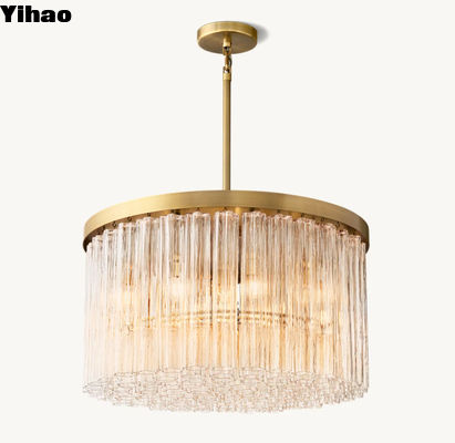 60 Watts Brass Ceiling Chandelier Linear Chandelier Dining Room