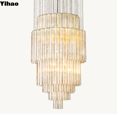 Luxury Brass Crystal Drum Chandelier 30'' 85-265 Volts Lighting Solution