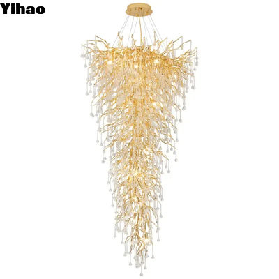 Buy Incandescent Bulb Brass Crystal Chandelier Ceiling Light Hardwired online manufacture
