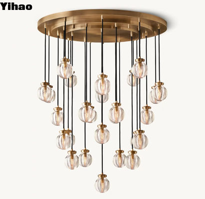 Buy 110-220V Crystal Chandelier Ceiling Light Pearl Round Chandelier online manufacture