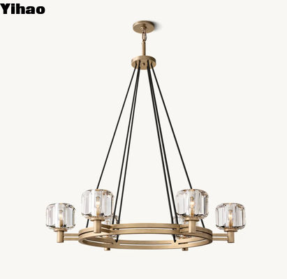 Buy Hardwired Modern Linear Brass Ceiling Chandelier E12 / Candelabra Bulb Base online manufacture
