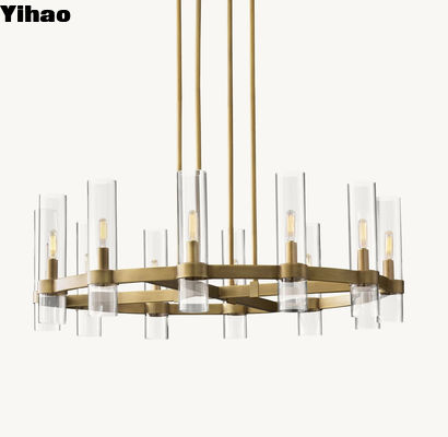 Buy Modern Luxury Brass Glass Chandelier Ravelle Round Chandelier 36