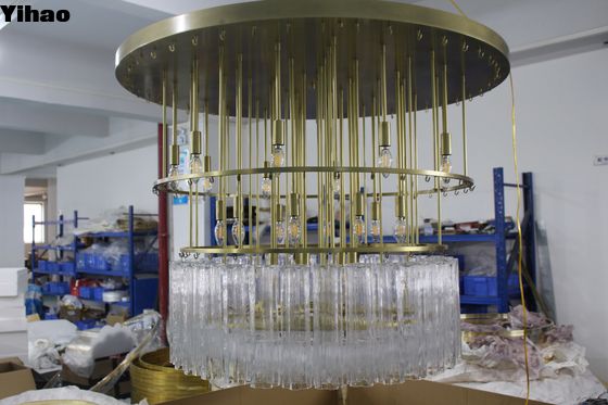 Buy Customized Indoor Brass Crystal Chandelier for Decoration 140 cm x 95 cm x 70 cm online manufacture