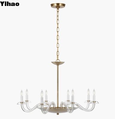 Buy PCD 5020 Brigitte Large Chandelier Clear Glass And Polished Nickel / Hand-Rubbed Antique Brass online manufacture