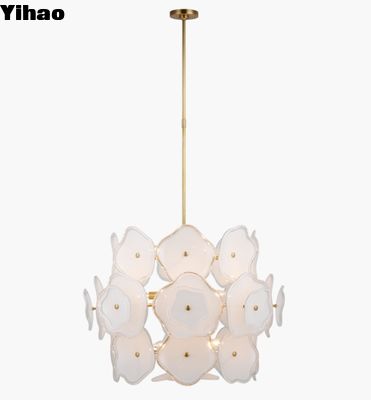 Buy KS 5067 Leighton Large Barrel Chandelier Soft Brass Polished Nickel With Blush/Cream Tinted Class online manufacture