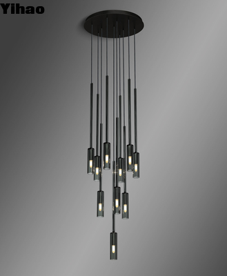 Buy Adjustable Height Modern Brass Circular Chandelier with Oval Crystal Pendant online manufacture