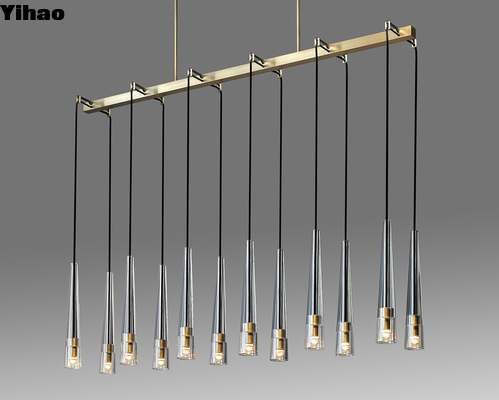 Buy Adjustable Height Linear Brass Chandelier for Restaurants and Hotels online manufacture