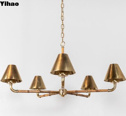 buy American Brass Modern Retro Designer Pendant Light with Adjustable Height Wireless Control and 50000 Hours Lifespan online manufacture