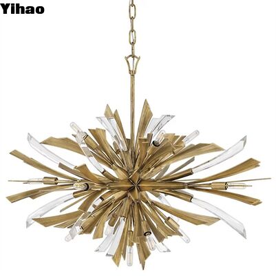 buy Custom LED Crystal Chandelier with Adjustable Height and 50,000 Hours Lifespan for Modern Luxury Living Room online manufacture