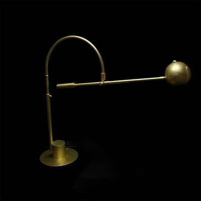 buy Yihao Modern Brass Metal LED Desk Lamp with E14 Bulb Base for Living Room and Bedroom online manufacture