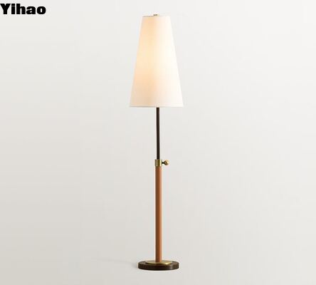 buy Modern Design Table Lamp with Brass Finish and White Linen Shade for Indoor Living Reading Craft Rooms online manufacture