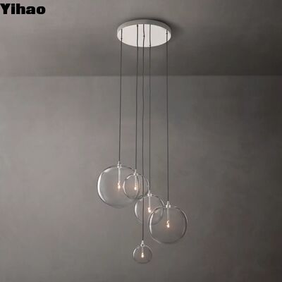 buy Nordic Style Crystal Pendant Lamp with LED Lighting and Customizable Color Glass Ball Chandelier online manufacture