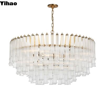 buy Customizable Design Brass and Glass Pendant Light with 50000 Hours Lifespan for Dining Room online manufacture