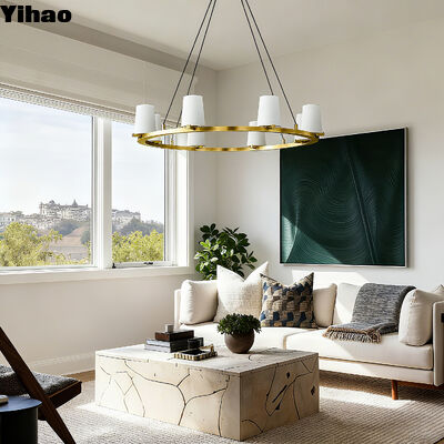 buy Brass Body Pendant Light with 3500K Warm White LED and 30,000 Hours Lifespan for Living Room online manufacture