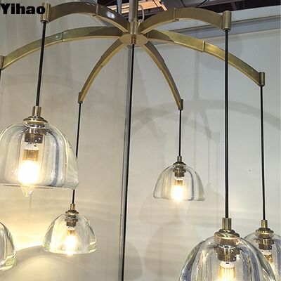 buy Handmade Brass and Crystal Chandelier with 3500K Warm White LED for Luxury Living Rooms online manufacture