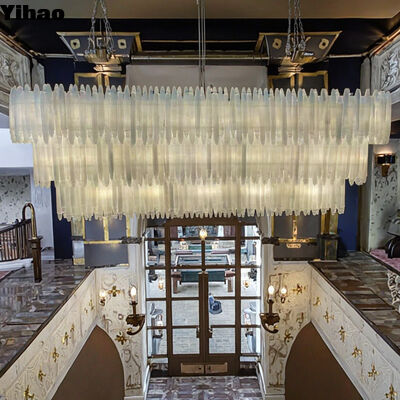buy Brass Body Crystal Shade Chandelier with 3500K Warm White LED Suspended Pendant Light for Living Room online manufacture
