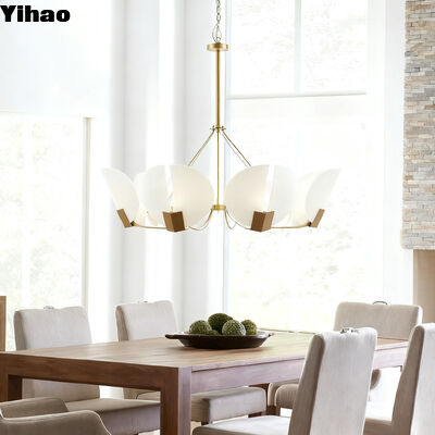 buy Modern Luxury Copper Body Stone Shade Pendant Light Chandelier with 50000 Hours Lifespan online manufacture