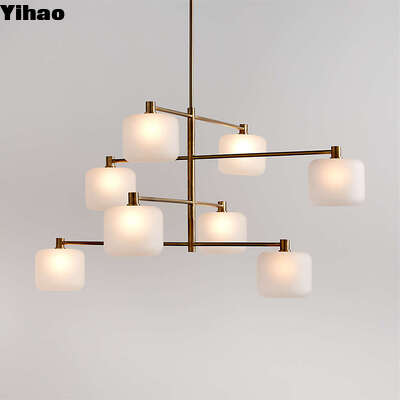 buy Yihao Brass Body Pendant Chandelier with 2700K Warm White LED and 50000 Hours Lifespan for Living Room online manufacture
