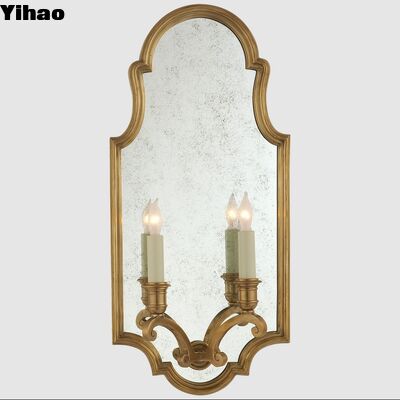 buy Handmade Brass Wall Sconce with Customizable Design and 2700K Warm White Light for Elegant Interior Decoration online manufacture