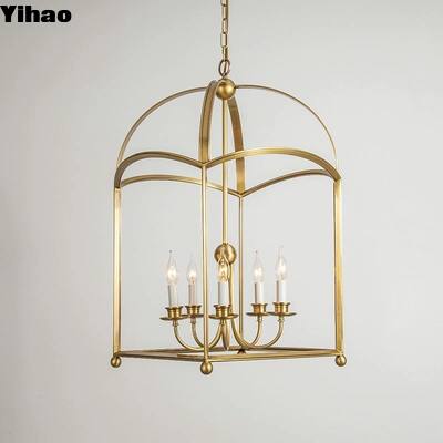 buy Yihao Customized Design Brass Chandelier LED Light Source with 3-Year Warranty for Luxury Hotel Lobby and Home online manufacture