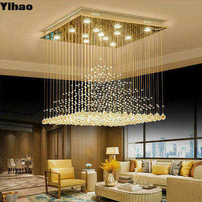 Hardwired Contemporary Crystal Chandelier Ceiling Light 82-265 Volts