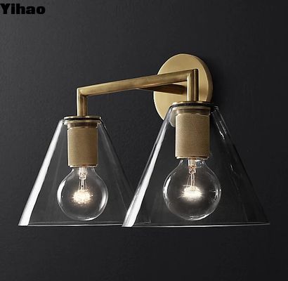 40w*2 Decorative Wall Lamps Brushed Brass Wall Light Bulbs Included