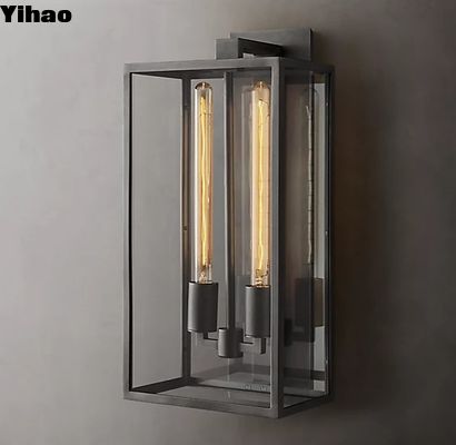 Black And Brass Wall Sconce Brass Glass Wall Light 110V-120V