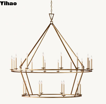 62'' Diam 54'' H Luxury Dropship Chandeliers Large Brass Chandelier