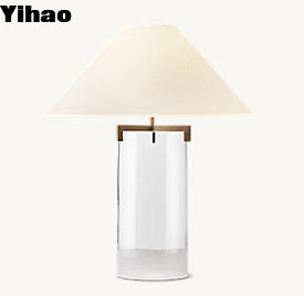 Hollow Cylindrical Base Minimalist Modern Study Table Lamp 110V-120V