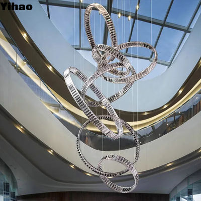 Hotel Lobby Staircase Lighting Chandelier K9 Chandelier 110V-240V