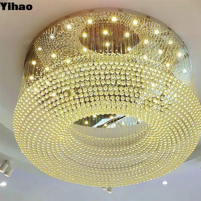 Brass Crystal Halo Chandelier Pendant Light 110V-220V OEM ODM
