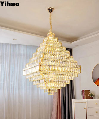 Hardwired Hanging Iron Chandelier Ceiling Crystal Chandelier