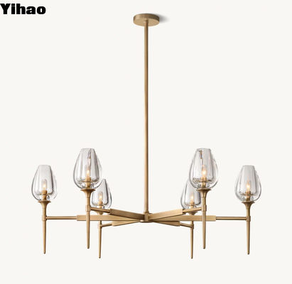 Large Modern Glass Drop Light Chandelier