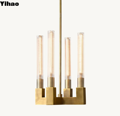 Metal Glass Commercial Suspended LED Ceiling Lights With Cylinder Shape