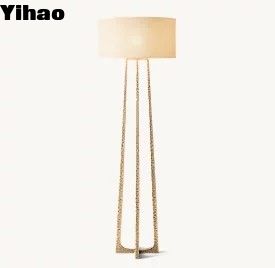 150W Hammered Iron Base Modern Standing Lamps For Living Room