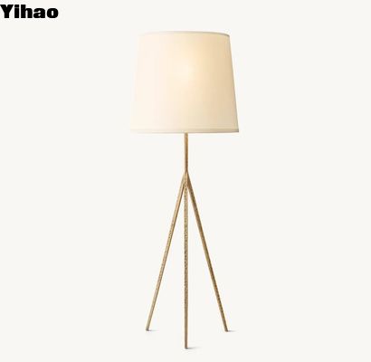 Cotton Linen Tapered Drum Shade Modern Contemporary Floor Lamps Sculptural Overarching Floor Lamp