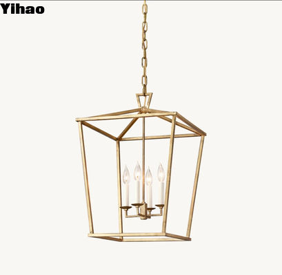 Dimmable Cylinder Shape Metal 19th C English Openwork Pendant Light