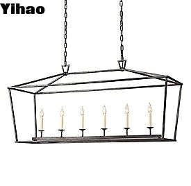 Vintage Brass Farmhouse Chandelier With E12/Candelabra Bulb Base Antique Bronze Finish