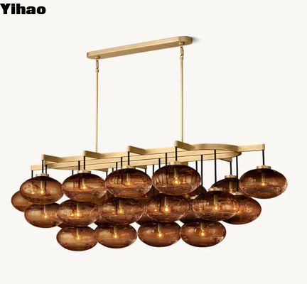 72'' Industrial Style Antique Brass Ceiling Chandelier 110V-240V
