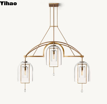 60w Incandescent Brass Ceiling Chandelier Modern In Nickel / Bronze / Brass