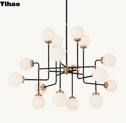 Nickel Finish Classic Brass Chandelier with E27 Bulb Compatibility and Elegant Design