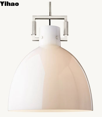 Nickel / Brass / Bronze Grand Dome Pendant Light Adjustable Height