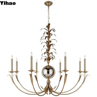 Vintage Ceiling Mount Chandelier Nickel/Brass/Bronze with Custom Finish