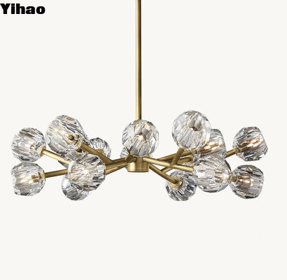 Clear Glass Round Chandelier 36
