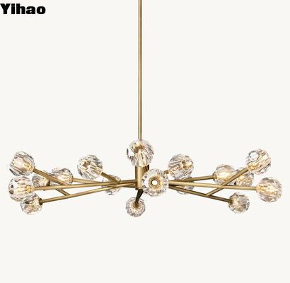 18-Light Brass Clear Crystal Round Chandelier The Perfect Indoor Lighting Solution