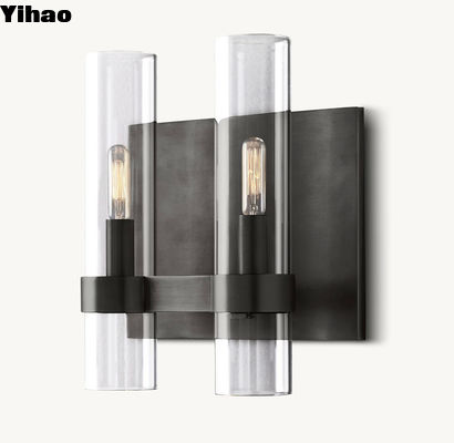 Copper Light Luxury Simple Retro Bedroom Bedside Wall Lamp Ravelle Double Sconce