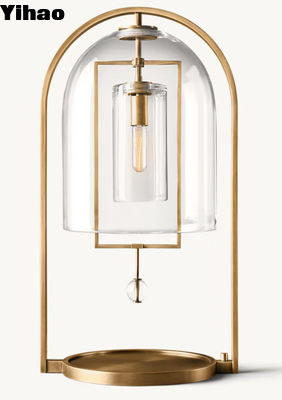 Contemporary Fulcrum Pendant Chandelier with Brass Finish and Crystal Accents